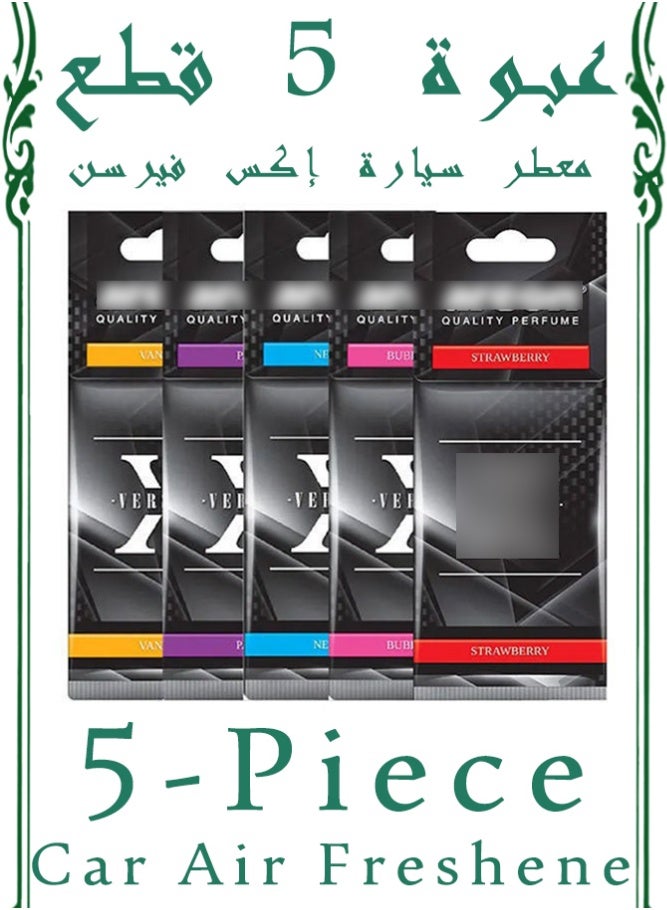 5-Piece Car Air Freshener, Long Lasting Natural Fragrance Vent Clip Air Fresheners for Car Home Office, Organic Biodegradable Odor Eliminator, Fresh Scent for Driving Mood Refresh (Multicolor) - Image 1